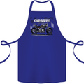 Cafe Racer Motorbike Motorcycle Biker Cotton Apron 100% Organic Royal Blue