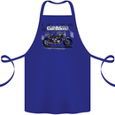 Cafe Racer Motorbike Motorcycle Biker Cotton Apron 100% Organic Royal Blue