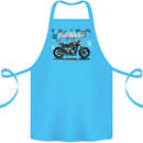 Cafe Racer Motorbike Motorcycle Biker Cotton Apron 100% Organic Turquoise