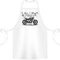 Cafe Racer Motorbike Motorcycle Biker Cotton Apron 100% Organic White
