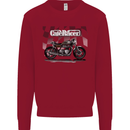 Cafe Racer Motorbike Motorcycle Biker Kids Sweatshirt Jumper Red