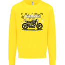 Cafe Racer Motorbike Motorcycle Biker Kids Sweatshirt Jumper Yellow