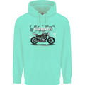 Cafe Racer Motorbike Motorcycle Biker Mens 80% Cotton Hoodie Peppermint