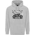 Cafe Racer Motorbike Motorcycle Biker Mens 80% Cotton Hoodie Sports Grey