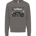 Cafe Racer Motorbike Motorcycle Biker Mens Sweatshirt Jumper Charcoal
