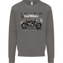 Cafe Racer Motorbike Motorcycle Biker Mens Sweatshirt Jumper Charcoal