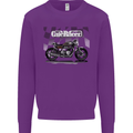 Cafe Racer Motorbike Motorcycle Biker Mens Sweatshirt Jumper Purple