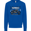 Cafe Racer Motorbike Motorcycle Biker Mens Sweatshirt Jumper Royal Blue