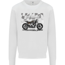 Cafe Racer Motorbike Motorcycle Biker Mens Sweatshirt Jumper White