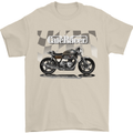 Cafe Racer Motorbike Motorcycle Biker Mens T-Shirt Cotton Gildan Sand