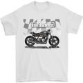 Cafe Racer Motorbike Motorcycle Biker Mens T-Shirt Cotton Gildan White