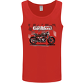 Cafe Racer Motorbike Motorcycle Biker Mens Vest Tank Top Red