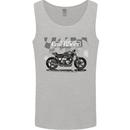 Cafe Racer Motorbike Motorcycle Biker Mens Vest Tank Top Sports Grey