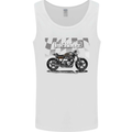 Cafe Racer Motorbike Motorcycle Biker Mens Vest Tank Top White