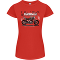 Cafe Racer Motorbike Motorcycle Biker Womens Petite Cut T-Shirt Red