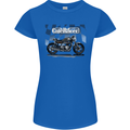 Cafe Racer Motorbike Motorcycle Biker Womens Petite Cut T-Shirt Royal Blue