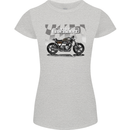 Cafe Racer Motorbike Motorcycle Biker Womens Petite Cut T-Shirt Sports Grey