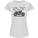 Cafe Racer Motorbike Motorcycle Biker Womens Petite Cut T-Shirt White