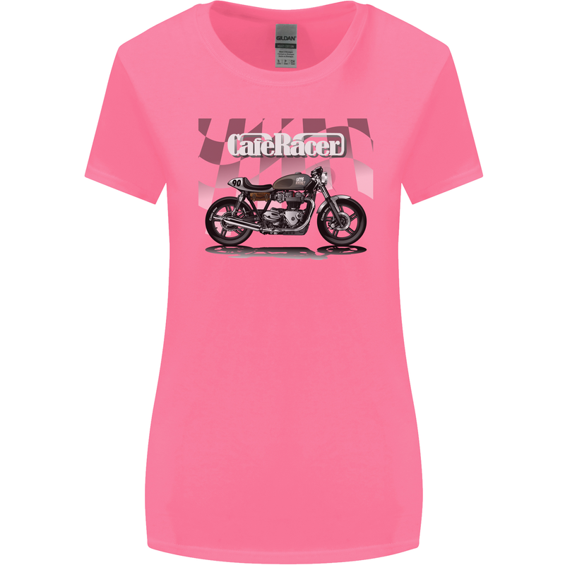 Cafe Racer Motorbike Motorcycle Biker Womens Wider Cut T-Shirt Azalea