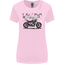 Cafe Racer Motorbike Motorcycle Biker Womens Wider Cut T-Shirt Light Pink