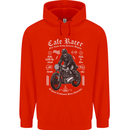 Cafe Racer Motorcycle Motorbike Biker Childrens Kids Hoodie Bright Red
