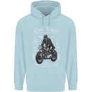 Cafe Racer Motorcycle Motorbike Biker Childrens Kids Hoodie Light Blue