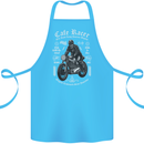 Cafe Racer Motorcycle Motorbike Biker Cotton Apron 100% Organic Turquoise