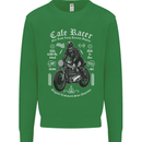 Cafe Racer Motorcycle Motorbike Biker Kids Sweatshirt Jumper Irish Green
