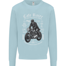 Cafe Racer Motorcycle Motorbike Biker Kids Sweatshirt Jumper Light Blue
