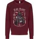 Cafe Racer Motorcycle Motorbike Biker Kids Sweatshirt Jumper Maroon