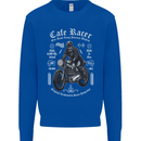 Cafe Racer Motorcycle Motorbike Biker Kids Sweatshirt Jumper Royal Blue