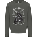 Cafe Racer Motorcycle Motorbike Biker Kids Sweatshirt Jumper Storm Grey