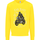 Cafe Racer Motorcycle Motorbike Biker Kids Sweatshirt Jumper Yellow