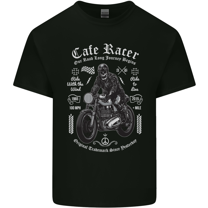 Cafe Racer Motorcycle Motorbike Biker Mens Cotton T-Shirt Tee Top Black