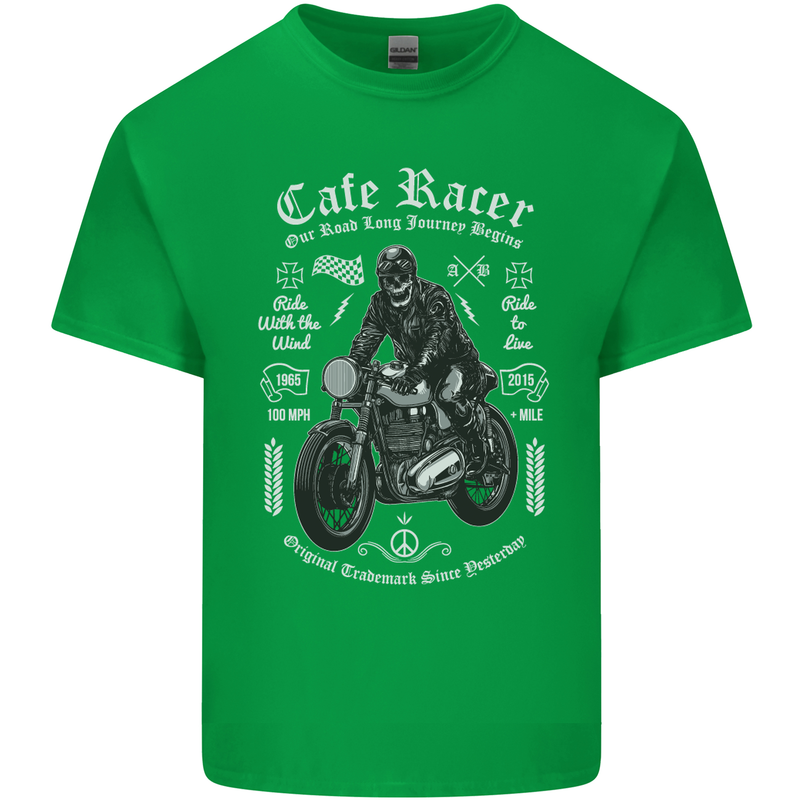 Cafe Racer Motorcycle Motorbike Biker Mens Cotton T-Shirt Tee Top Irish Green