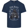 Cafe Racer Motorcycle Motorbike Biker Mens Cotton T-Shirt Tee Top Navy Blue