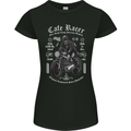 Cafe Racer Motorcycle Motorbike Biker Womens Petite Cut T-Shirt Black