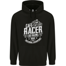 Cafe Racer Old Racing Biker Motorcycle Childrens Kids Hoodie Black