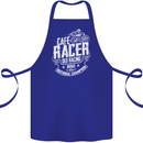 Cafe Racer Old Racing Biker Motorcycle Cotton Apron 100% Organic Royal Blue