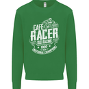 Cafe Racer Old Racing Biker Motorcycle Kids Sweatshirt Jumper Irish Green