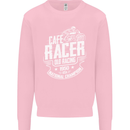 Cafe Racer Old Racing Biker Motorcycle Kids Sweatshirt Jumper Light Pink