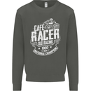 Cafe Racer Old Racing Biker Motorcycle Kids Sweatshirt Jumper Storm Grey