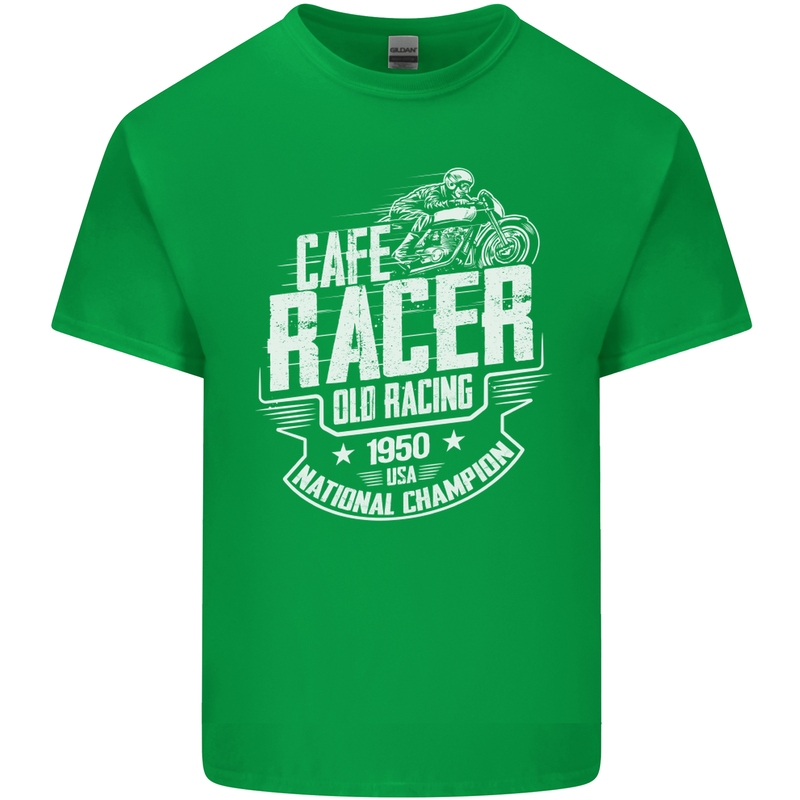 Cafe Racer Old Racing Biker Motorcycle Kids T-Shirt Childrens Irish Green