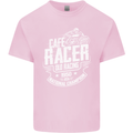 Cafe Racer Old Racing Biker Motorcycle Kids T-Shirt Childrens Light Pink