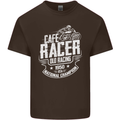 Cafe Racer Old Racing Biker Motorcycle Mens Cotton T-Shirt Tee Top Dark Chocolate