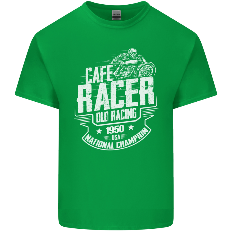 Cafe Racer Old Racing Biker Motorcycle Mens Cotton T-Shirt Tee Top Irish Green