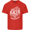Cafe Racer Old Racing Biker Motorcycle Mens Cotton T-Shirt Tee Top Red