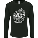 Cafe Racer Old Racing Biker Motorcycle Mens Long Sleeve T-Shirt Black