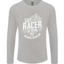 Cafe Racer Old Racing Biker Motorcycle Mens Long Sleeve T-Shirt Sports Grey