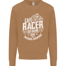 Cafe Racer Old Racing Biker Motorcycle Mens Sweatshirt Jumper Caramel Latte